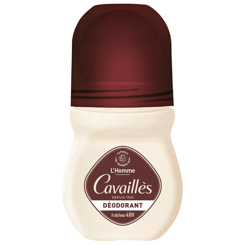 Déodorant Cavailles pour homme, fraîcheur 48H, soins corporels authentiques