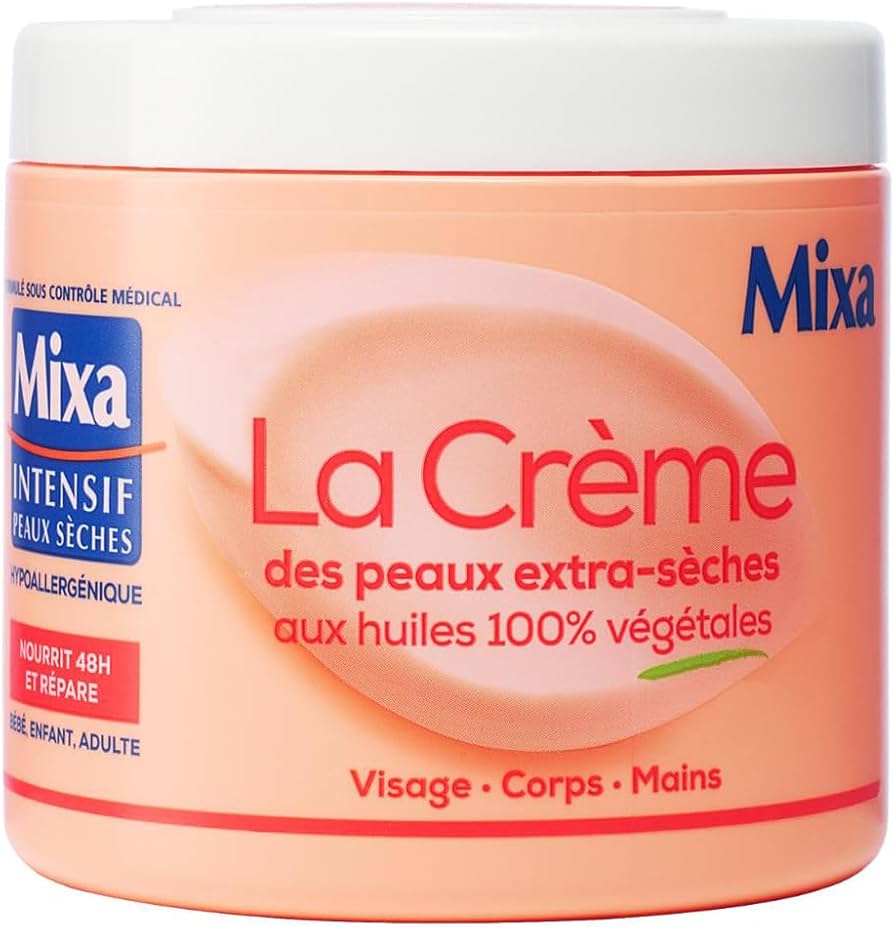 Mixa La Crème Des Peaux Extra-Sèches Aux Huiles 100% Végétales 400ml