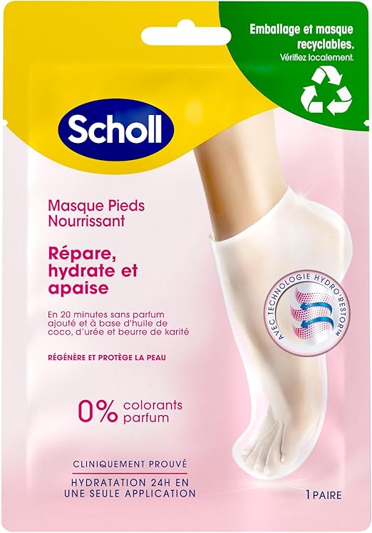 Scholl Masque Pieds Nourrissant à l'huile De Noix De Coco