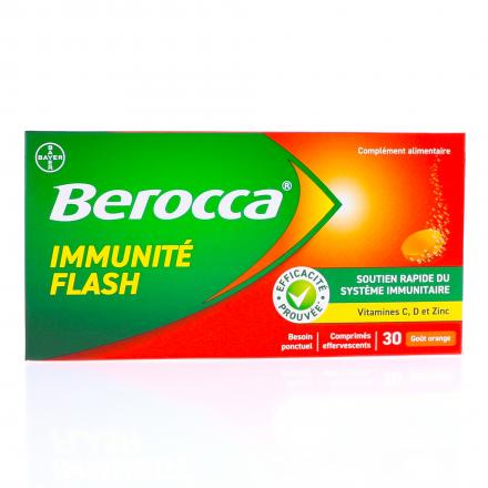 Berocca Immunité Flash Comprimés Effervescents (30 Comprimés) parapharmacie mon coin santé