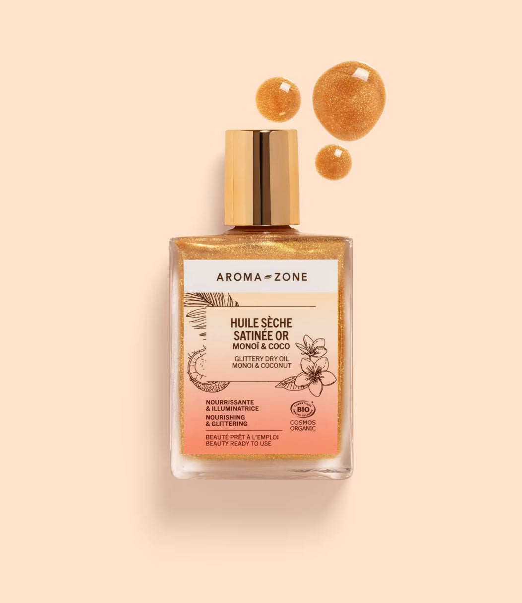 AROMA ZONE Huile Sèche Satinée Or 50ml