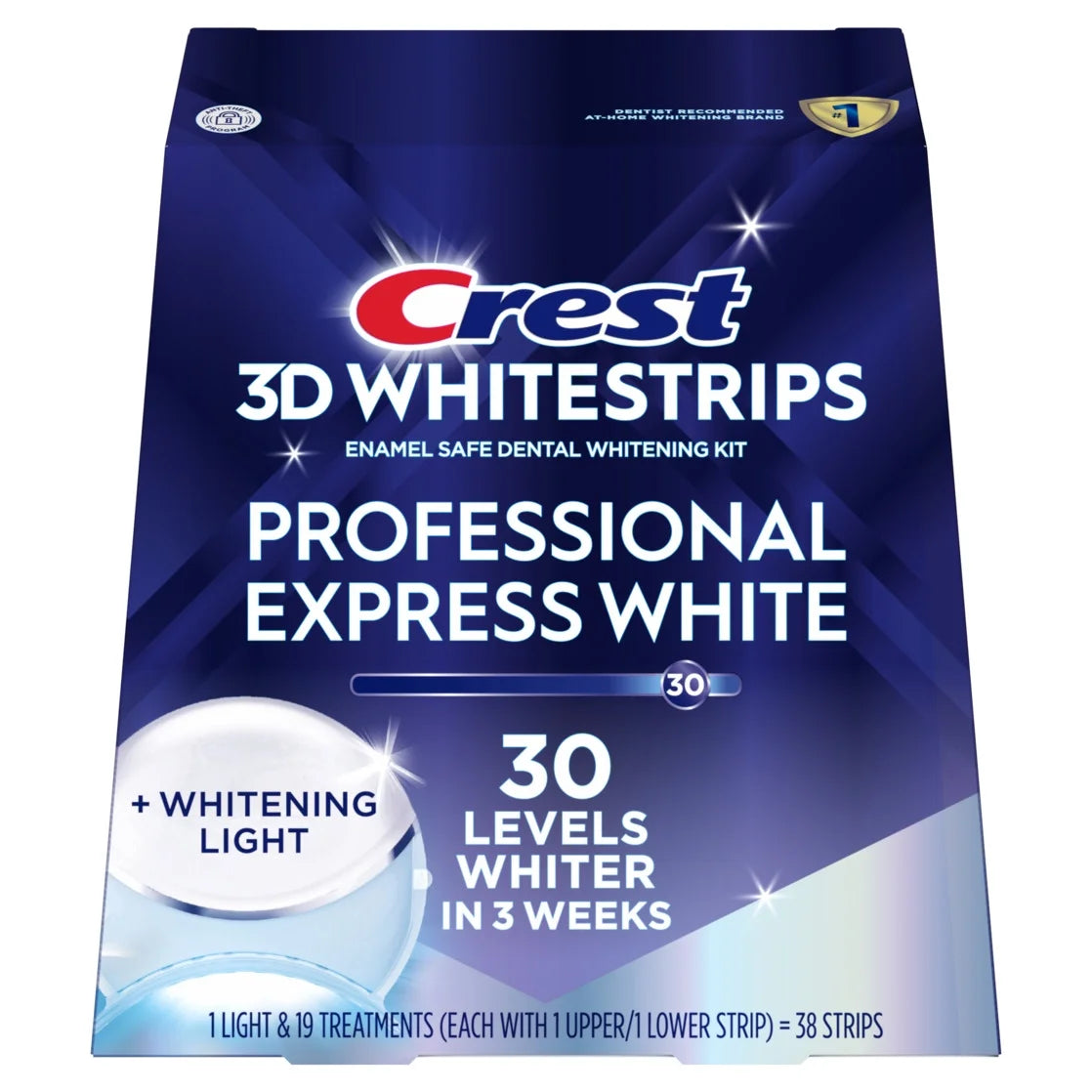 Crest 3d Whitestrips Bandes De Blanchiment + Lumière De Blanchiment(38 Strips)