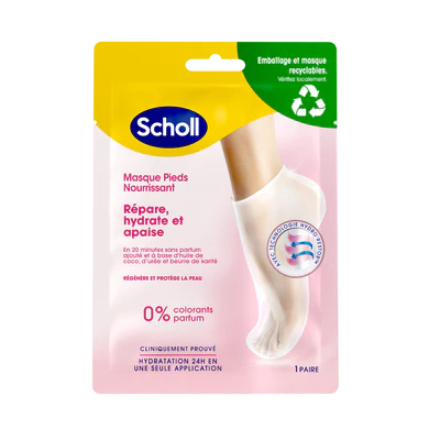 Scholl Masque Pieds Nourrissant 0% Parfum