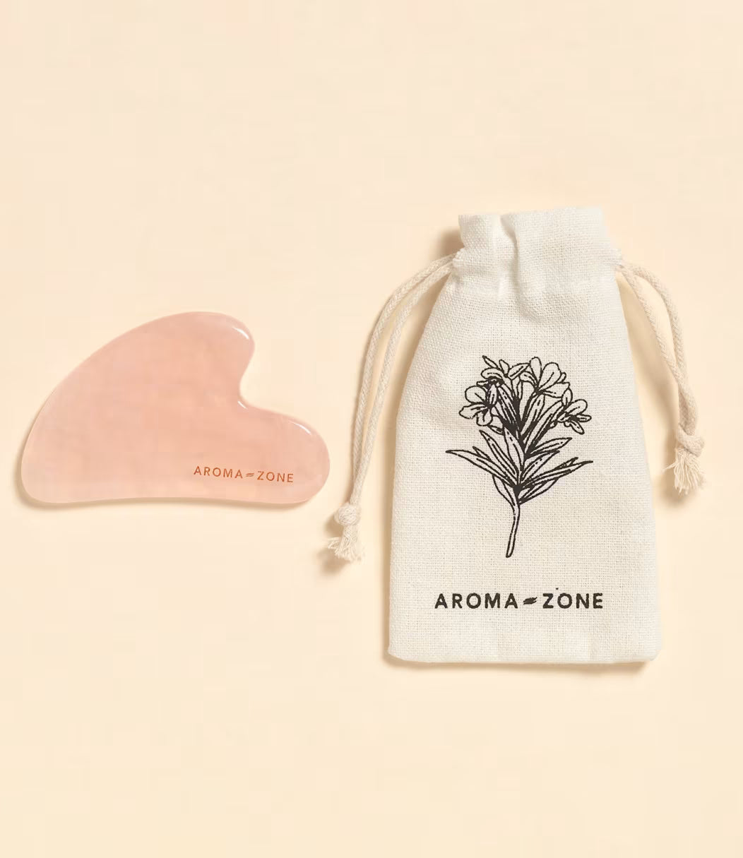 AROMA ZONE Gua Sha Visage Quartz Rose