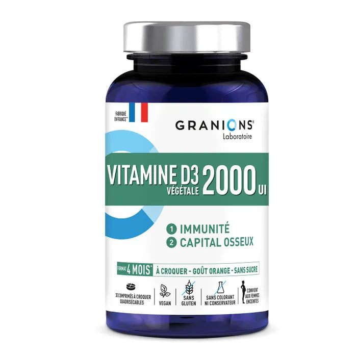 Granions Vitamine D3 2000UI 30 Comprimés à Croquer