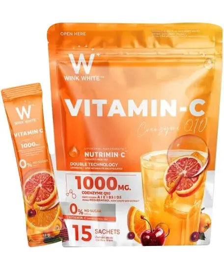 WinkWhite Vitamine C Coenzyme Q10 15 Sachets parapharmacie mon coin santé