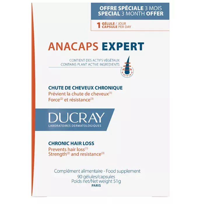 Ducray Anacaps Expert Chute De Cheveux Chronique (3mois de traitement) parapharmacie mon coin santé