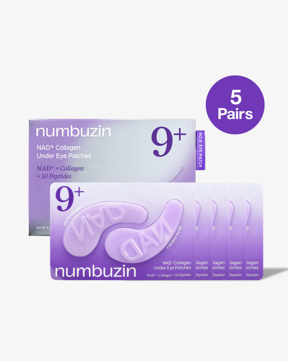 Numbuzin NAD+ Collagen Under Eye Patches (5 Paires) parapharmacie mon coin santé