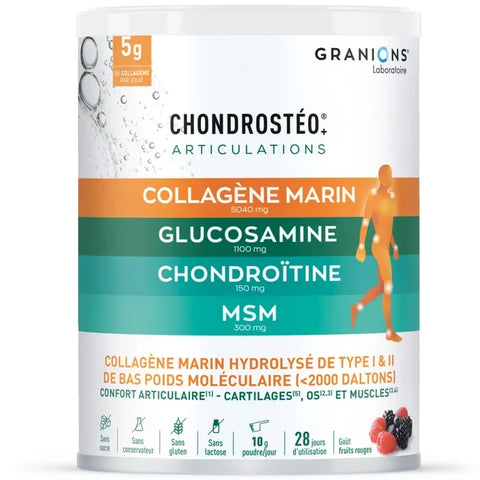 Complément alimentaire Chondrostéo pour articulations avec collagène marin, glucosamine et chondroïtine