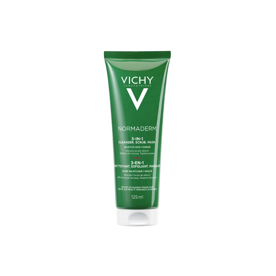 Vichy Normaderm 3en1 Nettoyant-Masque-gommage