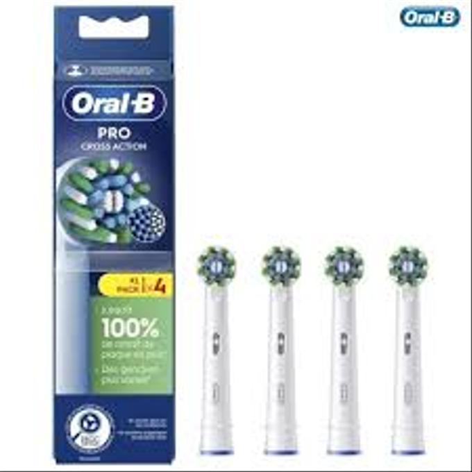 Oral B Recharges Brosse à Dents Electrique Cross Actin (Pack De 4 Recharges) parapharmacie mon coin santé