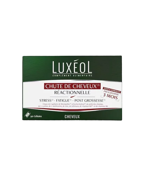 Luxéol Chute de Cheveux Réactionnelle, 90 Capsules