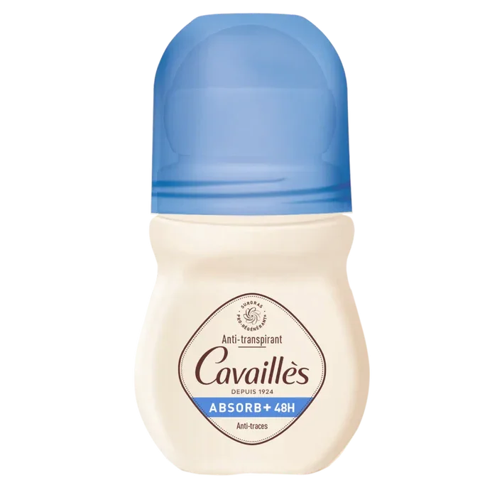 Déodorant anti-transpirant Cavailles Absorb+48H, soins corps authentiques pour une protection longue durée
