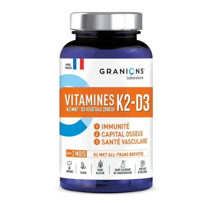 Granions Vitamines K2-D3 60 Comprimés parapharmacie mon coin santé