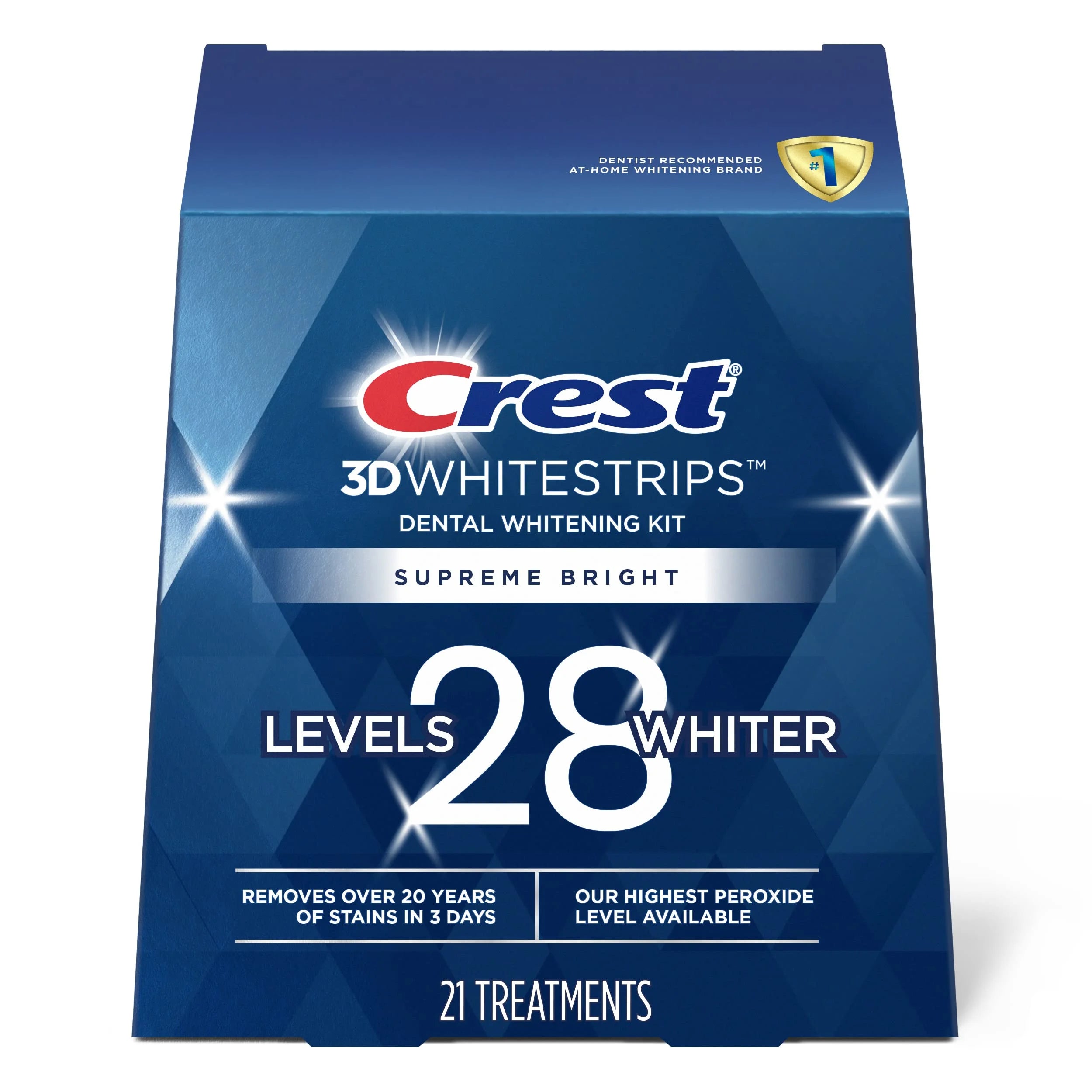 Crest 3D WHITESTRIPS Eclat Supreme Niveau 28 (42 Patchs; 21 Traitements)
