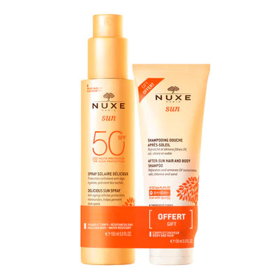 Nuxe Spray Solaire Délicieux 150ml SPF50 + Shampooing Douche après-soleil