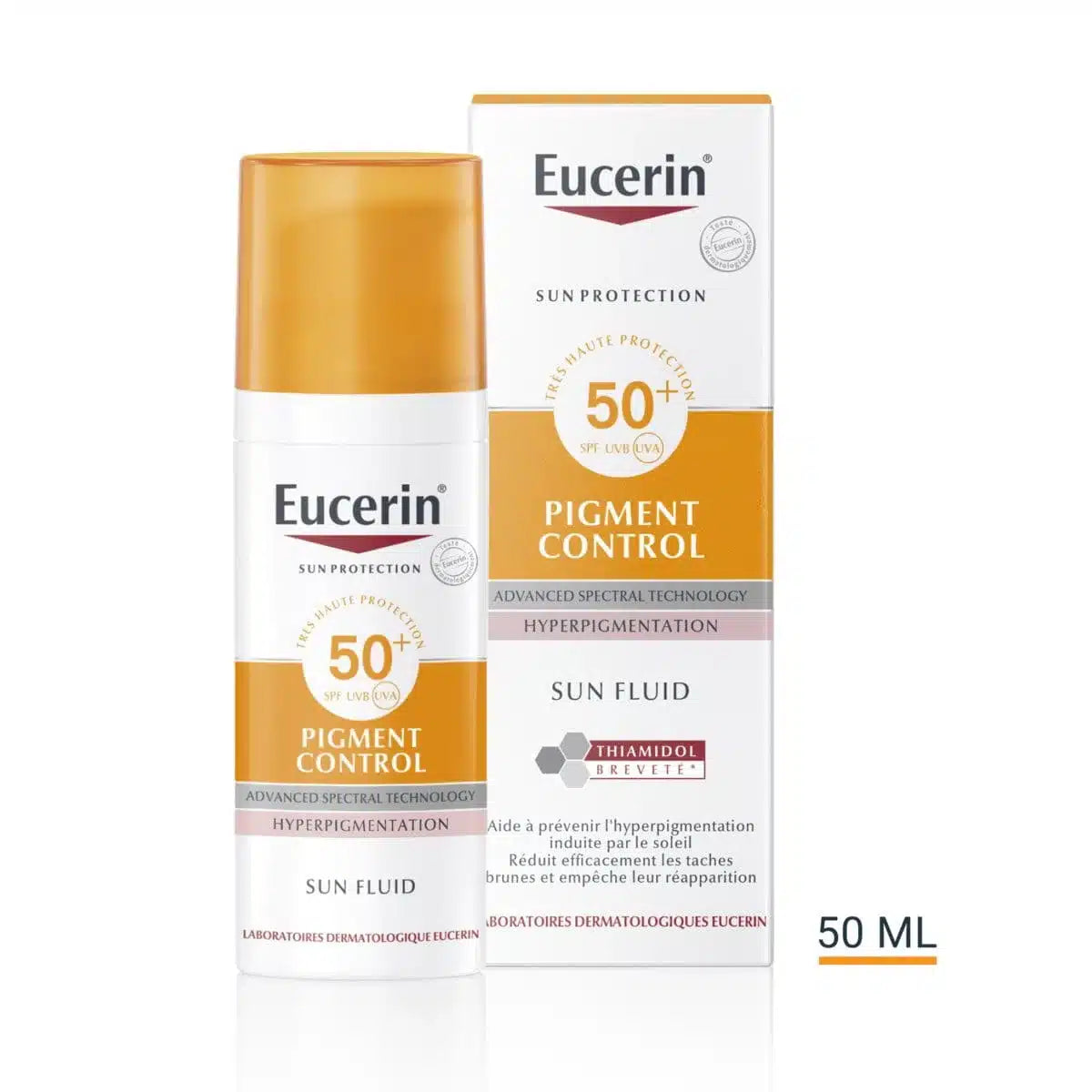 Eucerin SUN PROTECTION - Pigment Control Fluide Solaire Anti-Taches SPF50+ - Visage - Tous Types de Peaux, 50ml