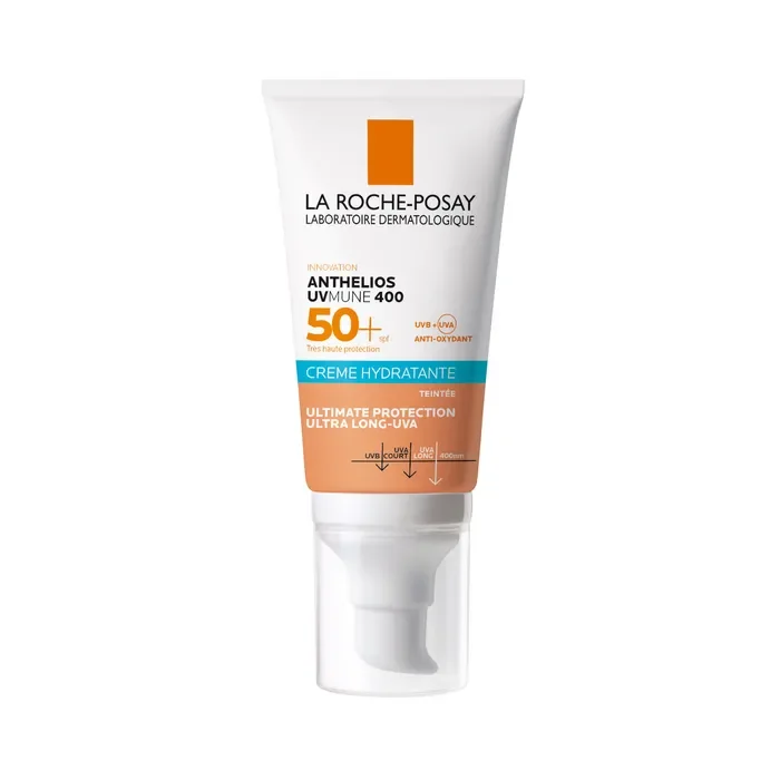 Crème hydratante teintée La Roche-Posay Anthelios UV Mune 400 SPF 50+ protection solaire visage