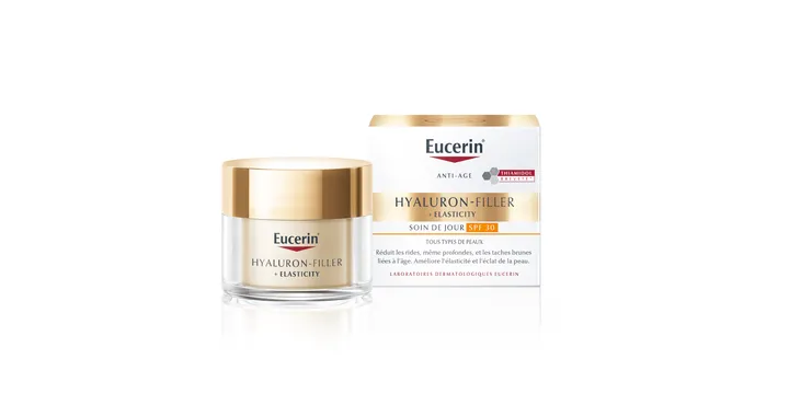 Eucerin HYALURON-FILLER + ELASTICITY - Soin de Jour Anti-Âge SPF30 - Tous Types de Peaux, 50ml