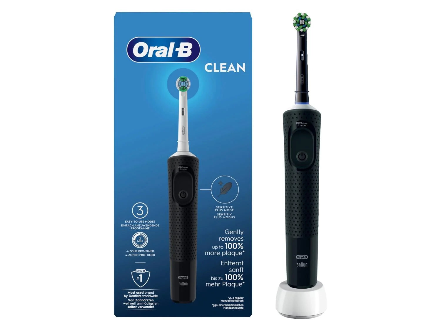 Oral B Clean Brosse à Dents Electrique Noire