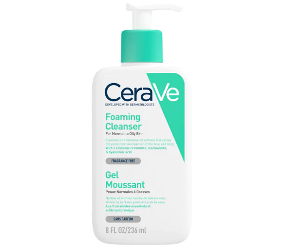 Cerave Gel Moussant peaux normales à grasses  236ml