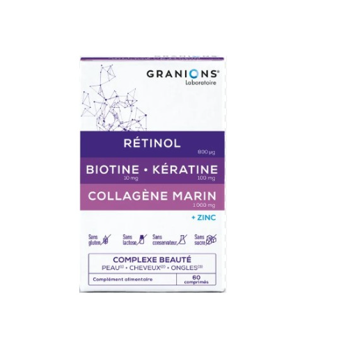 Granions Collagène Marin+ Biotine + Retinol 60 Comprimés