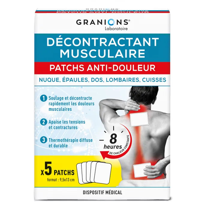 Granions Décontractant Musculaire Patchs Anti-Douleurs (5patchs)