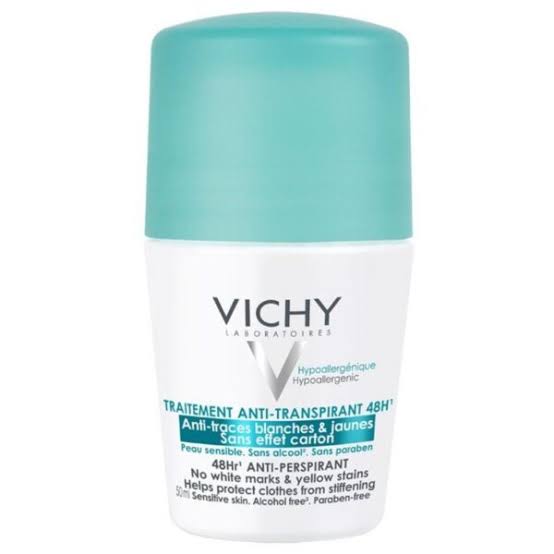 Vichy Anti-transpirant Anti-traces Blanches et Jaunes 48H