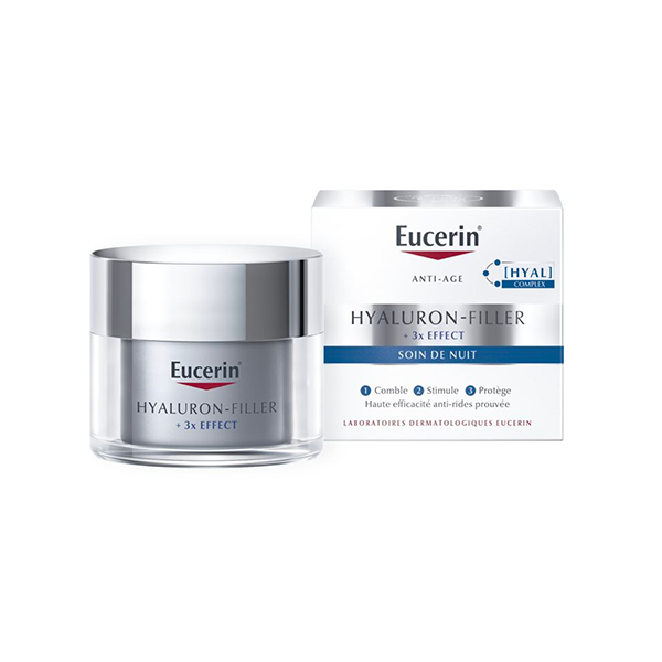 Eucerin HYALURON-FILLER +3X EFFECT - Soin de Nuit Anti-âge - Visage - Tous Types de Peaux, 50ml