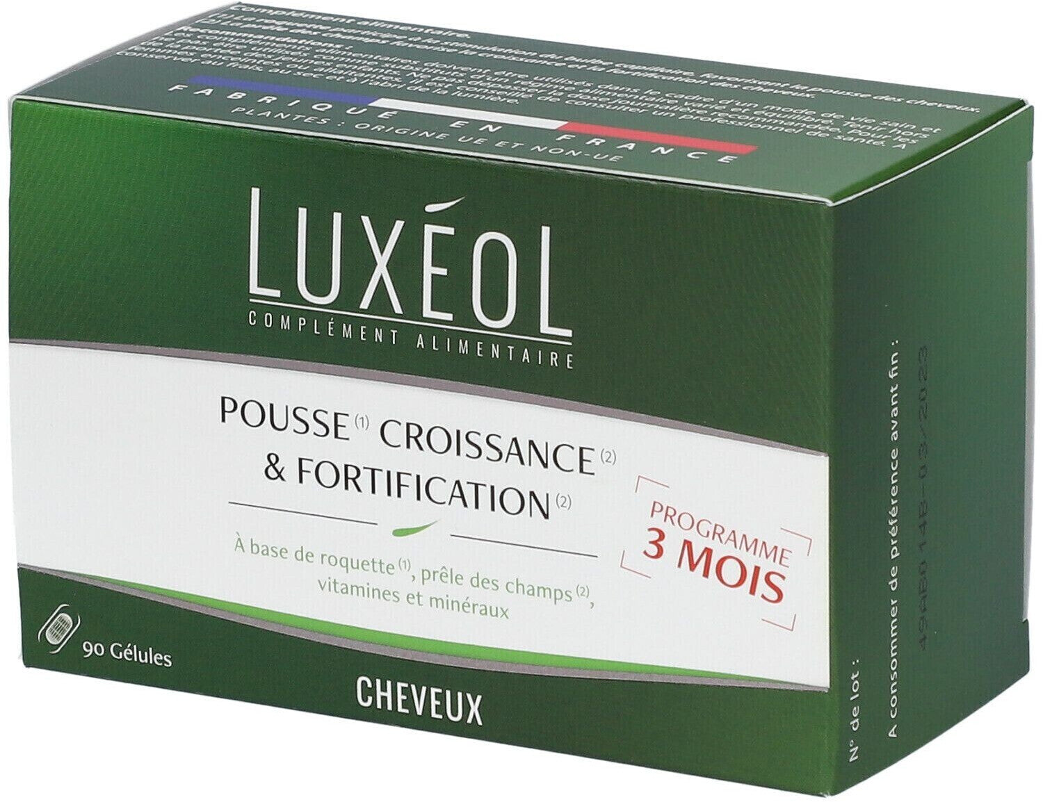 Luxéol Pousse Croissance et Fortification, 90 gélules