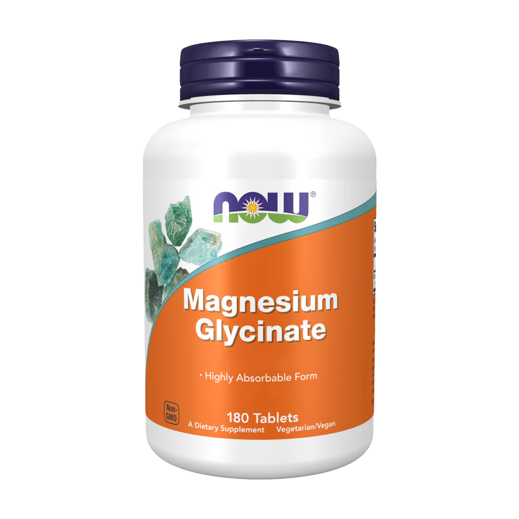 NOW Magnesium Glycinate 180 Comprimés