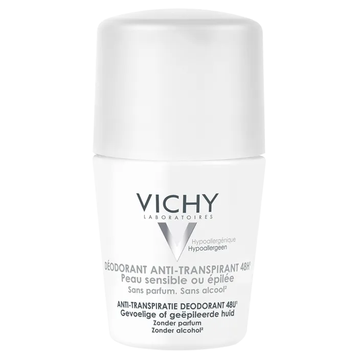 Vichy Déodorant anti-transpirant 48h Peau sensible ou Épilée, 50ml parapharmacie mon coin santé