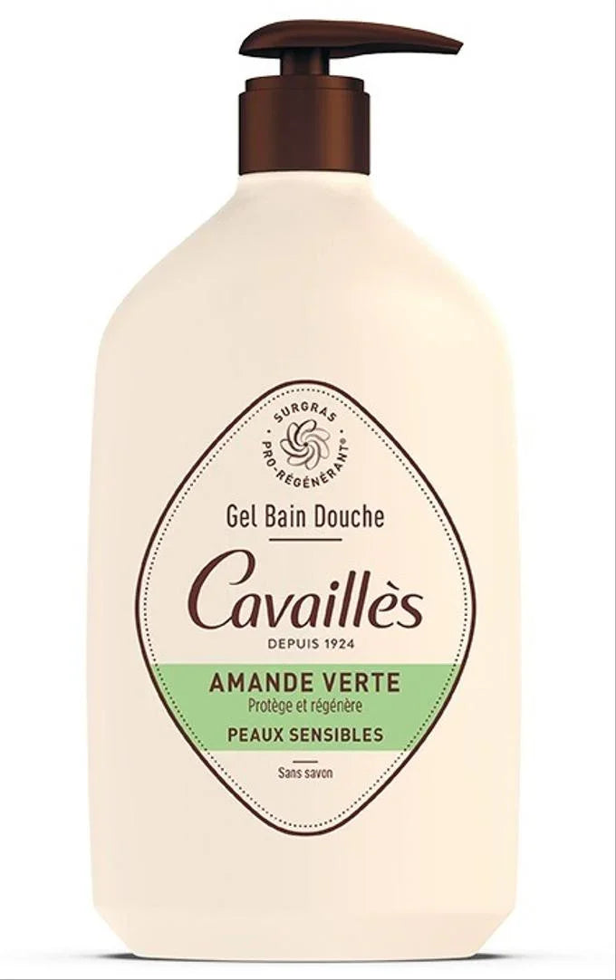 Gel douche Amande Verte pour peaux sensibles, sans savon, Cavaillès